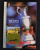 1995 Open Golf Championship programme signed by the winner John Daly and 8x other players- played at