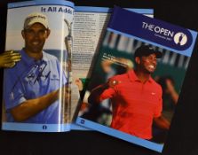 2007 & '08 Open Golf Championship programmes both signed by back to back winner Padraig Harrington -