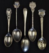 5x Interesting Golf Club silver teaspoons from the 1920/30's to incl Royal Cornwall, Hindhead,