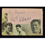 Boxing Gene Tunney Autograph World Heavy Weight Champion signed 'To Lionel Gene Tunney' in ink