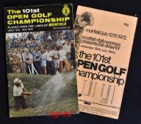 1972 Open Golf Championship official programme signed by the winner Lee Trevino - played at