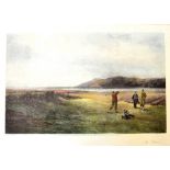 Adams, Douglas (1853-1920) After "The Drive" colour lithograph print published 1894 by Henry