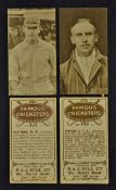 R&J Hill 'Famous Cricketers' Cigarette Cards a set of 40 cards, features English players,