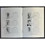 Interesting 1934 Australian XI English Tour Signed 'Orient Line R.M.S. Orford' Booklet with