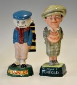 2x Royal Doulton Ltd Ed Golfing Advertising figures to incl Penfold Golfer and Dunlop Caddie figures