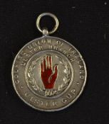 1932 Golfing Union of Ireland Ulster Cup silver and enamel medal -engraved on the reverse "R.T