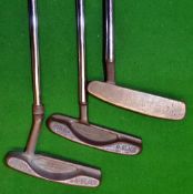3x various Ping putters to incl A Blade, O Blade and a left hand Ping Zing