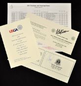 2x U.S Golf Majors signed scorecards to incl 1997 U.S.P.G.A Championship signed by winner Davis Love