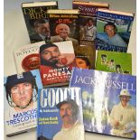 Selection of Signed Cricket Books to include 'Rags' Derek Randall, 'Allan Lamb', 'Monty Panesar', '