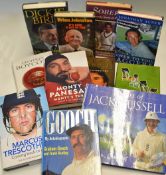 Selection of Signed Cricket Books to include 'Rags' Derek Randall, 'Allan Lamb', 'Monty Panesar', '