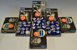 36x Uniroyal Jack Nicklaus signature wrapped golf balls in makers original retail boxes with folding