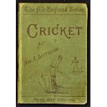 The All-England Series 'Cricket' by Hon. E. Lyttelton Book cloth boards have signs of wear, pages