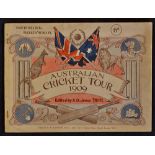 Very Rare 1909 Australian Cricket Tour Official Souvenir Publication edited by A.O Jones (
