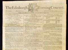 1785 The Edinburgh Evening Courant Newspaper - golf announcement August, see page 2:3 announcing the