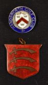 Interesting Essex County Golf enamel winners medal engraved on the back "W.M.G.C. - Won by Peter