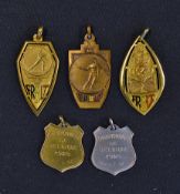 1930s Andre Lacroix Lawn Tennis Medals nice collection of 5 medals awarded to the Belgian star to