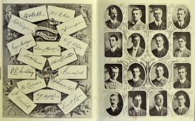 Rare 1909 Souvenir of the Australian Cricket Team Tour to England features a single sheet card