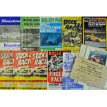 Assorted Motor Sport Programme Selection to include 1958, 1963, 1972, 1973 and 1975 Stock Car