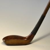 Josh Taylor fine scare neck wooden mallet head Putter with black fibre sole strip and large rear