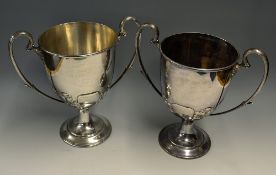 Pair of early Lawn Tennis Trophies 1912 including two impressive Mixed-Double Trophies presented