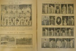 The Daily Graphic Cricket Number, 1912 Newspaper 'The Triangular Tournament' a large format