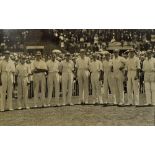 1932 Australian Cricket Team Press Photograph depicting the team at Melbourne appears in good