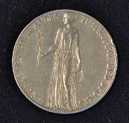 1936 Berlin Olympic Games Silver Medal by K. Roth for the Bavarian Hauptmünzamt, standing robed