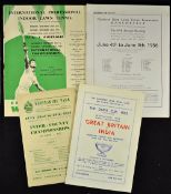Mixed Tennis Programme Selection to include 1955 The Davis Cup Great Britain v India, 1956