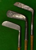 W Park Patent bent neck Putter with shaft stamp below the grip t/w Ben Sayers left hand 'Benny'