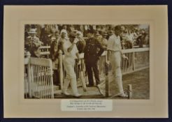 1934 England v Australia Cricket Photograph at Manchester depicts A.G. Chipperfield and W.J. O'