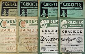 'The Cricketer' Magazine 1921 onwards also includes 1921 (5), 1922 (2), 1933 (10) and 1938 (2),