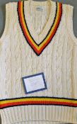 Geoffrey Boycott M.C.C. Cricket Sweater with M.C.C. colours maker Bill Edwards, complete with a