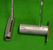 2x unusual novelty putters to incl Greenmaster hollow slotted head tube putter and an alloy tube