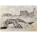 The Old Course St Andrews signed limited edition print - no. 117/1000 signed with artists initials/