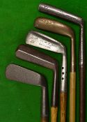 Late Bobby Jones 'Calamity Jane' goose neck blade Putter by Spalding, showing two of the three bands