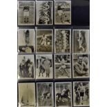 J. A Pattreiouex Ltd Sporting Events cigarette cards - 70/96 various sporting real photograph