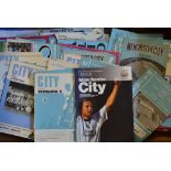 Manchester City 1970s onwards Football Programme Selection to include home and away programmes,