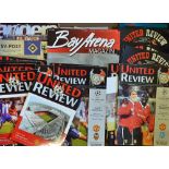 Collection of Manchester Utd European match football programmes homes and aways, worth an