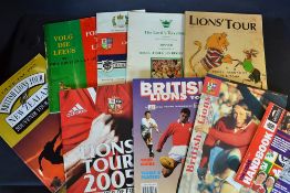 Good selection of British Lions rugby tour brochures from 1974 onwards - to incl 1974 "Follow The