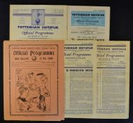 Tottenham Hotspur v Manchester United football programmes 1937/1938, 1950/1951, 1957/1958, 1959/