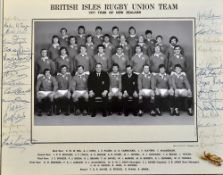 Scarce 1971 Official British Isles (Lions) Rugby Union Tour to New Zealand signed team