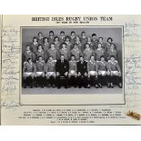 Scarce 1971 Official British Isles (Lions) Rugby Union Tour to New Zealand signed team