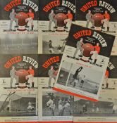 1950/1951 Manchester United home programmes to include Sheffield Wednesday, Burnley, Newcastle