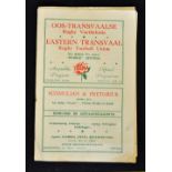 Rare 1960 Eastern Transvaal v Scotland rugby programme - played on 7th May being the final leg of