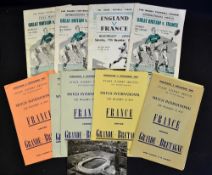 Collection of Gt Britain rugby league match programmes from the early '60s' to incl v France '57 &