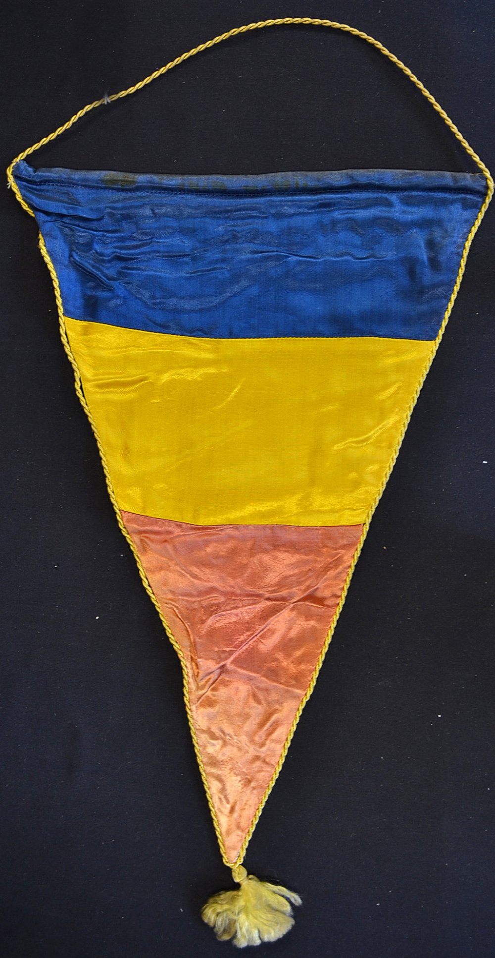 An official Romania silk rugby match pennant - with the nations colours on the one side and - Image 2 of 2