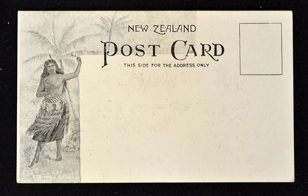Rare 1904 New Zealand "Britain (British Lions) v New Zealand" rugby postcard - an interesting - Image 2 of 2