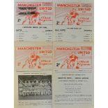Lancashire Senior Cup match programmes Manchester United 1961/1962 Oldham Athletic, 1964/1965