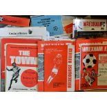 1970 Onwards Wrexham Football Programme Selection to include home programmes mainly modern but