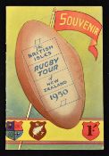 Scarce 1950 British Lions rugby tour of New Zealand Souvenir Itinerary - publ'd by Travel Guides